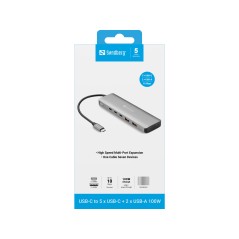 Sandberg USB-C to 5 x USB-C + 2 x - 136-79